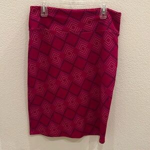 LULAROE HOT PINK SKIRT XL NWOT